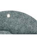 Organizer ścienny filcowy Bertoni „Kółko" XL fi - 45 cm - szary, 4 kieszenie, ekologiczny