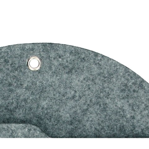 Organizer ścienny filcowy Bertoni „Kółko" XL fi - 45 cm - szary, 4 kieszenie, ekologiczny