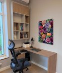 Organizer ścienny z filcu Bertoni Enigma 45×65 cm - antracyt, 8 kieszeni, nadruk HD, dekoracyjny i praktyczny