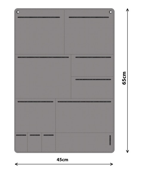Organizer ścienny z filcu Bertoni Joker 45×65 cm - antracyt, 8 kieszeni, nadruk HD, dekoracyjny i praktyczny