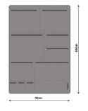Organizer ścienny z filcu Bertoni Pocałunek 45×65 cm - antracyt, 8 kieszeni, nadruk HD, dekoracyjny i praktyczny
