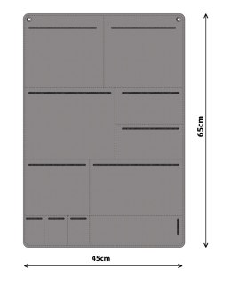 Organizer ścienny z filcu Bertoni Pocałunek 45×65 cm - antracyt, 8 kieszeni, nadruk HD, dekoracyjny i praktyczny