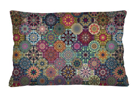 Poduszka dekoracyjna Elegance Print Valencia 40×60 cm - Welurowa, Dwustronny Nadruk, Zamek, Antyalergiczny Wkład, Produkt Premiu