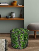 Pufa Codura Wodoodporna do Domu i Ogrodu - wzór Creeper, Elegancka, Wygodna, Stabilna, Zamek Błyskawiczny, 40 cm, Bertoni