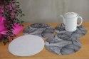 Zestaw 4 podkładek okrągłych na stół 4D 33 cm - FRAGILE | Ekologiczny filc, nadruk HD, pranie 40 °C, Bertoni