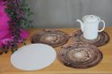 Zestaw 4 podkładek okrągłych na stół 4D 33 cm - KEMPAS | Ekologiczny filc, nadruk HD, pranie 40 °C, Bertoni