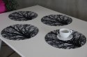 Zestaw 4 podkładek okrągłych na stół 4D 33 cm - SERENITY | Ekologiczny filc, nadruk HD, pranie 40 °C, Bertoni