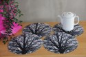 Zestaw 4 podkładek okrągłych na stół 4D 33 cm - SERENITY | Ekologiczny filc, nadruk HD, pranie 40 °C, Bertoni