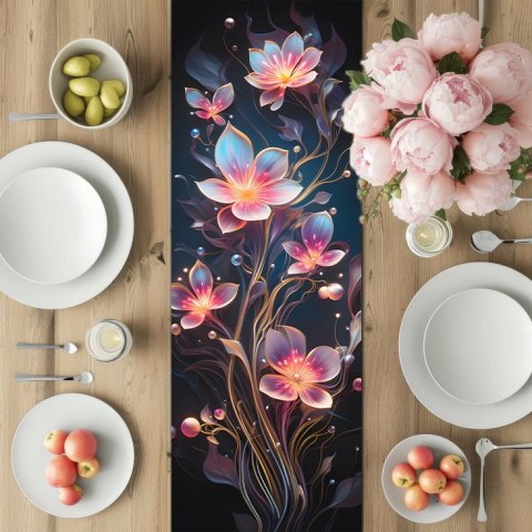 Bieżnik na stół Aurora 95×33 cm - ekologiczny filc, ochrona stołu, dekoracyjny wzór, Bertoni