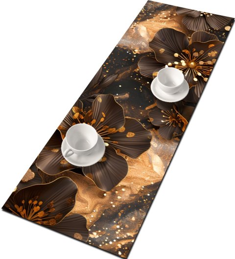 Bieżnik na stół Pearl Flower 115x40 cm - ekologiczny filc, ochrona stołu, dekoracyjny wzór, Bertoni