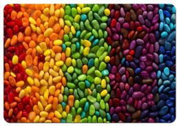 Podkładka na biurko 50×70 cm, wzór Candies - ekologiczny filc, nadruk HD, ochrona blatu, do biura i pokoju - Bertoni
