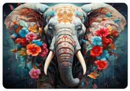 Podkładka na biurko 50×70 cm, wzór Elephant - ekologiczny filc, nadruk HD, ochrona blatu, do biura i pokoju - Bertoni