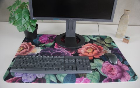 Podkładka na biurko 50×70 cm, wzór Enigma - ekologiczny filc, nadruk HD, ochrona blatu, do biura i pokoju - Bertoni