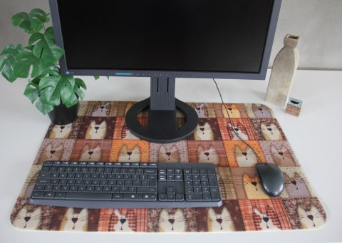 Podkładka na biurko 50×70 cm, wzór Pexeso - ekologiczny filc, nadruk HD, ochrona blatu, do biura i pokoju - Bertoni