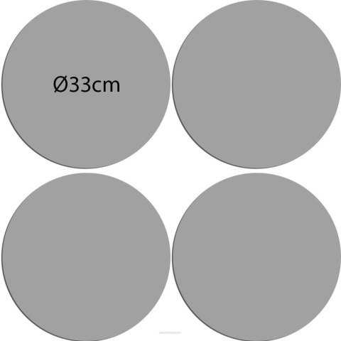 Zestaw 4 podkładek okrągłych 33 cm - gruby filc 4 mm, odporne na gorąco, dekoracyjne, wzór Kempas - Bertoni