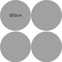 Zestaw 4 podkładek okrągłych 33 cm - gruby filc 4 mm, odporne na gorąco, dekoracyjne, wzór Look - Bertoni