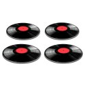 Zestaw 4 podkładek okrągłych 33 cm - gruby filc 4 mm, odporne na gorąco, dekoracyjne, wzór Vinyl - Bertoni