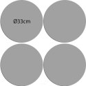 Zestaw 4 podkładek okrągłych na stół 4D 33 cm - RENIFER | Ekologiczny filc, nadruk HD, pranie 40 °C, Bertoni