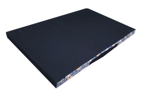 Legowisko materac dla psa XXL 110×80×5 cm - pianka, wodoodporny pokrowiec, nadruk „Grey Dogs", Bertoni