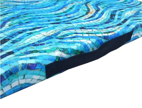 Legowisko materac dla psa XXL 110×80×5 cm - pianka, wodoodporny pokrowiec, nadruk „Mosaic", Bertoni