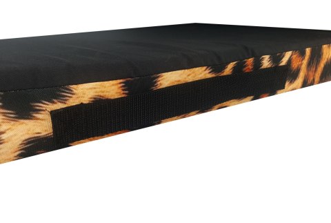 Legowisko materac dla psa XXL 110×80×5 cm - pianka, wodoodporny pokrowiec, nadruk „Panterka", Bertoni