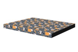 Materac ortopedyczny dla psa ORTO XXL 110×80×7 cm - nadruk Grey Dogs, pianka memory, wodoodporny pokrowiec, Bertoni