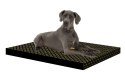 Materac ortopedyczny dla psa ORTO XXL 110×80×7 cm - nadruk Korona, pianka memory, wodoodporny pokrowiec, Bertoni