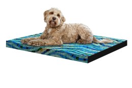 Materac ortopedyczny dla psa ORTO XXL 110×80×7 cm - nadruk Mosaic, pianka memory, wodoodporny pokrowiec, Bertoni