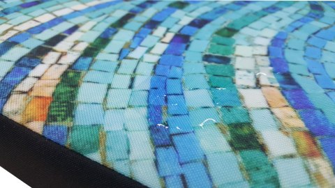 Materac ortopedyczny dla psa ORTO XXL 110×80×7 cm - nadruk Mosaic, pianka memory, wodoodporny pokrowiec, Bertoni