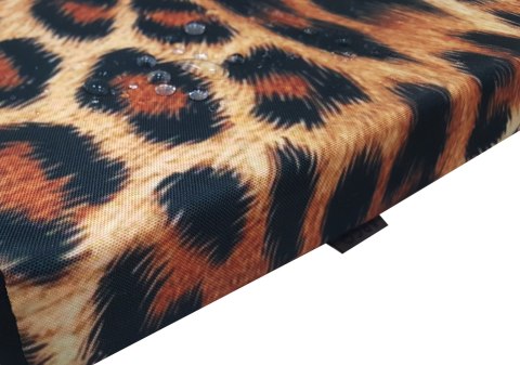 Materac ortopedyczny dla psa ORTO XXL 110×80×7 cm - nadruk Panterka, pianka memory, wodoodporny pokrowiec, Bertoni
