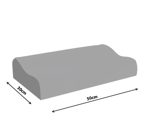 Poduszka ortopedyczna, ergonomiczna, profilowana z pianki memo zdrowotna do spania 30x50 cm - Deco Kremowa