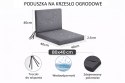 Poduszka wodoodporna na krzesło z oparciem TIP 80x40 cm Drewno