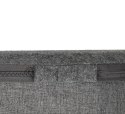 Pufa dekoracyjna, Bertoni, nadruk Szara - okrągła pufa do salonu, przedpokoju, walec 40cm, elegancka, zamek błyskawiczny, możliw