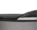 Pufa dekoracyjna, Bertoni, nadruk Szara - okrągła pufa do salonu, przedpokoju, walec 40cm, elegancka, zamek błyskawiczny, możliw