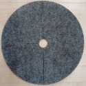 Krążek filcowy podkładka, mata, dysk antychwastowy 60 cm szary - do ściółkowania roślin, drzewek, drzew