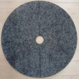 Krążek filcowy podkładka, mata, dysk antychwastowy 60 cm szary - do ściółkowania roślin, drzewek, drzew