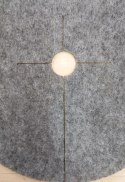Krążek filcowy podkładka, mata, dysk antychwastowy 60 cm szary - do ściółkowania roślin, drzewek, drzew