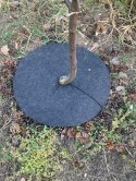 Krążek filcowy podkładka, mata, dysk antychwastowy 60 cm szary - do ściółkowania roślin, drzewek, drzew