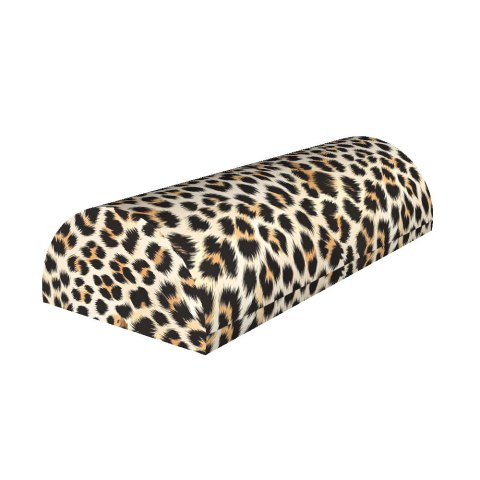 Poduszka półwałek Panterka Jasna 10x40 cm - ergonomiczna, z pianką memory, pod plecy, kark i szyję, dekoracyjna - Bertoni