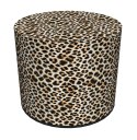 Pufa Codura Wodoodporna do Domu i Ogrodu - wzór Panterka Jasna, Elegancka, Wygodna, Stabilna, Zamek Błyskawiczny, 40 cm, Bertoni