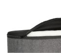 Pufa welurowa, Bertoni, nadruk Klimt Pocałunek - okrągła pufa dekoracyjna, do salonu, walec 40cm, elegancka, zamek błyskawiczny