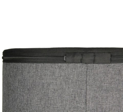 Pufa welurowa, Bertoni, nadruk Montana - okrągła pufa dekoracyjna, do salonu, walec 40cm, elegancka, zamek błyskawiczny