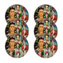 Zestaw podkładek na stół okrągłych 6D - MODERN FRIDA