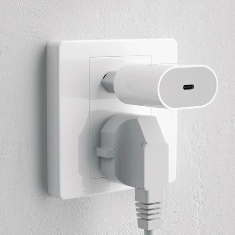 Mała ładowarka sieciowa A14EUC PD 20W USB-C + kabel USB-C - biała