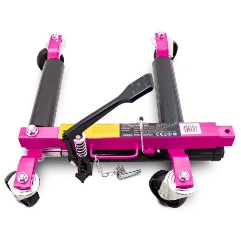 Wózek manewrowy hydrauliczny pod koła 2 sztuki magenta