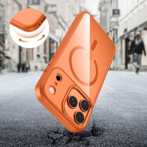 Etui case plecki na iPhone 17 Pro Max MagMat MagSafe - przezroczysto-pomarańczowe