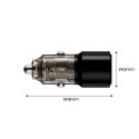 Ładowarka samochodowa 2x USB-C PD 100W - czarna