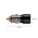 Ładowarka samochodowa USB-A USB-C CC03 PD 75W - czarna
