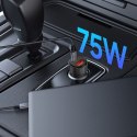 Ładowarka samochodowa USB-A USB-C CC03 PD 75W - czarna