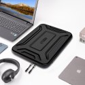 Pokrowiec etui usztywniane wodoodporne na laptopa 13-14'' - czarny